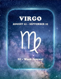 Virgo 52-Week zodiac journal with starry night design for a digital download illustration