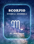 Scorpio 52-week Zodiac journal with starry night design for digital down illustration