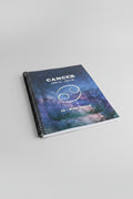 Cancer 52-Week Zodiac spiral-bound Journal with light gray studio background.