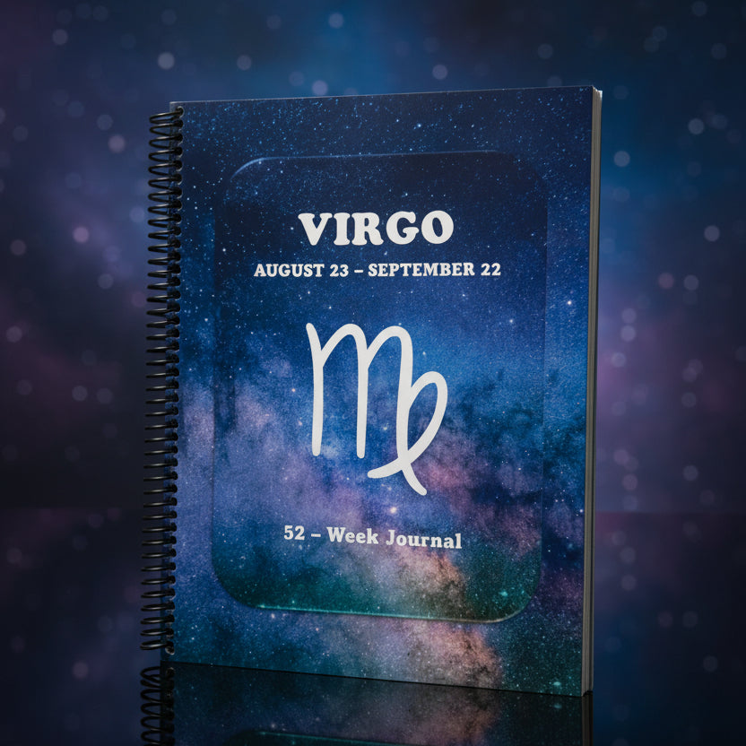 Virgo 52-Week Zodiac Journal display image for digital download product